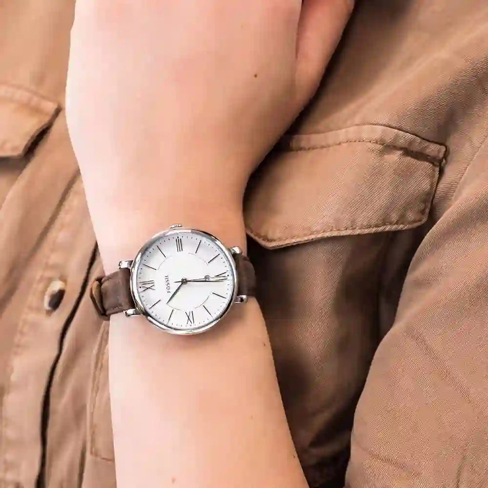 Women's Jacqueline Brown Leather Watch - ES3708